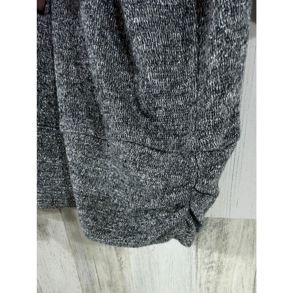 Lane Bryant Sweater Size 26 28 Heather Gray Silver Metallic‎ Cowl Neck Rouching - Picture 8 of 8